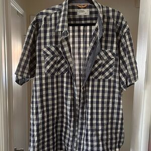 Blue/Cream Plaid button up shirt